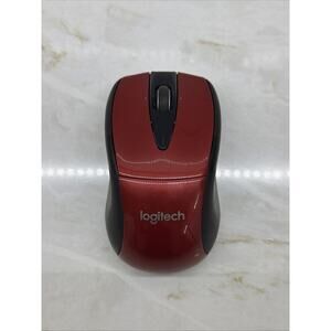 Logitech M525 Wireless Mouse, Red - w/ Dongle - Tested!
